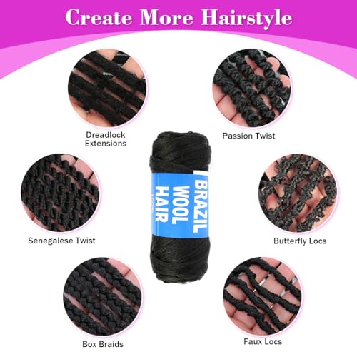 100% Brazilian Wool Hair Acrylic Yarn for African Braids/Senegalese