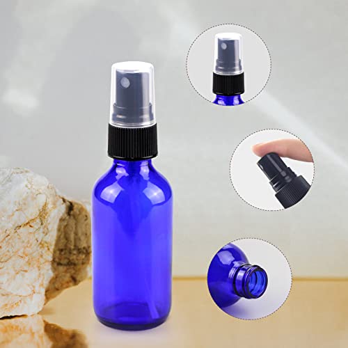 4 oz Mini Glass Spray Bottles with Funnel & Dropper - Travel Set (4 Pack)