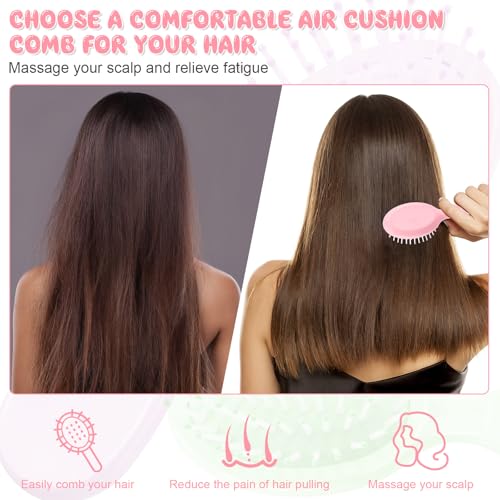 HOFASON Mini Wet Hair Brush Set - 4 Pack Travel Size for Girls