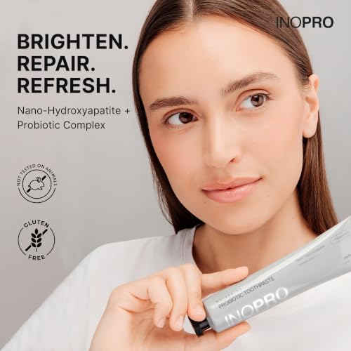 INOPRO Nano-Hydroxyapatite Whitening Toothpaste with Probiotics & Peppermint - 2.65oz