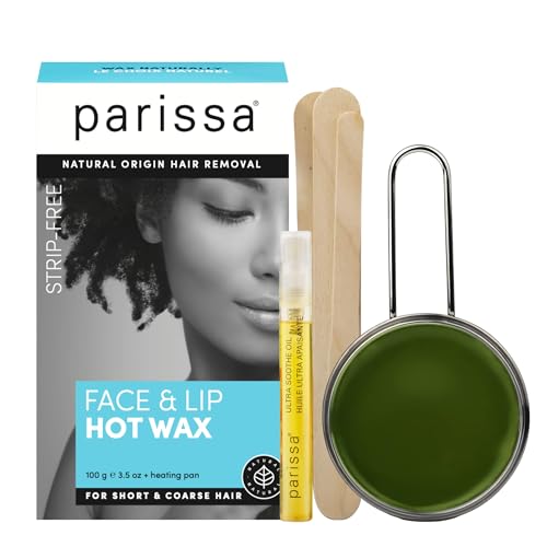 Parissa Natural Face & Lip Hard Wax Kit for Sensitive Skin - 3.5 oz