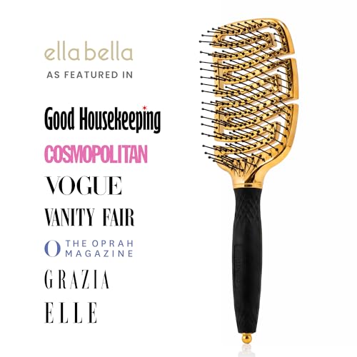 ELLA BELLA Detangling Hair Brush Set with Clips & Sectioning Pin