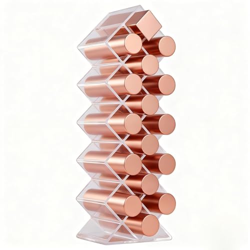 Fish-Shaped Lipstick Organizer - 16 Slot Clear Acrylic Makeup Holder