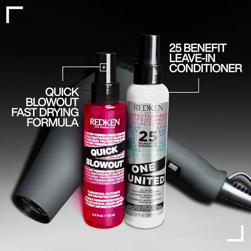 Redken Quick Blowout Heat Protectant Spray, Lightweight Styling Primer (1 Count)