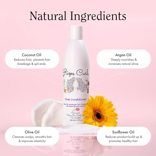Rizos Curls Deep Conditioner, Travel Size Moisturizing Hair Treatment, 2.5 oz