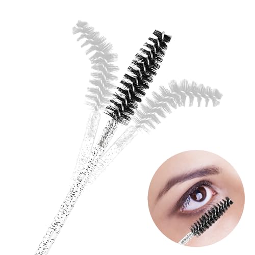 200 Pcs Disposable Eyelash Brushes Crystal Mascara Wands for Eye