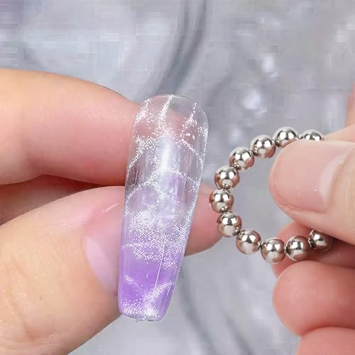 40 Pcs Cat Eye Nail Magnet Balls for Magnetic Nail Art - Strong Round Beads