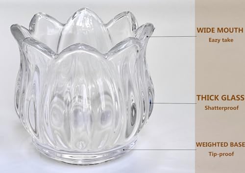 Elegant Glass Match Holder with Striker - Set of 3 for Home Decor