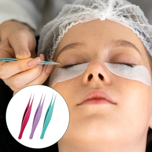 3 Pcs Precision Ingrown Hair Tweezers Set - Fine Point Tip
