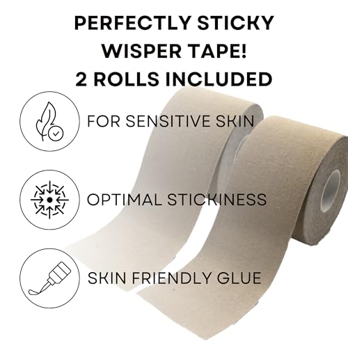 Wisper Tattoo Cover Up Tape - White, Waterproof & Breathable, 7.5 cm x 9 m