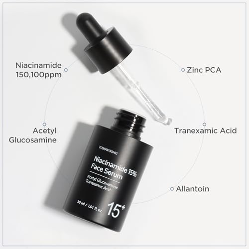 TOSOWOONG Niacinamide 15% Face Serum for Pore Minimizing & Dark Spots, 30ml