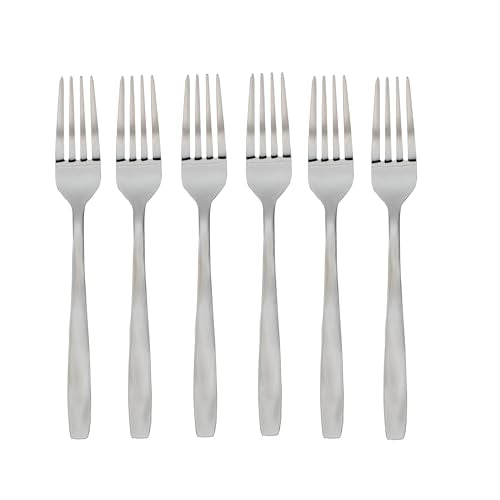 Cambridge Paulina Dinner Forks Set of 6 - Satin Finish, Dishwasher Safe