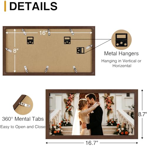 Brown 3-Photo Collage Frame for 5x7 Pictures | decorUhome