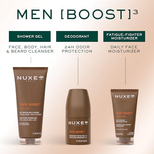 NUXE Men Aluminum-Free Deodorant 24HR Odor & Sweat Protection, 1.6 Fl Oz