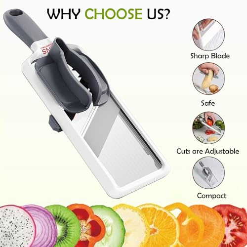 Adjustable Mandoline Slicer - Stainless Steel Vegetable Cutter