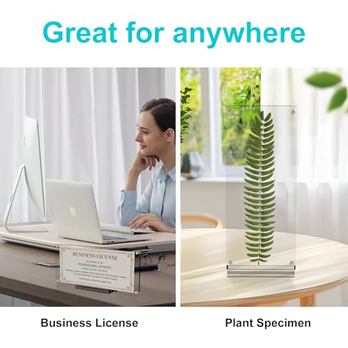 Boloyo Acrylic Business License Display Frame - 10 Inch Clear Holder