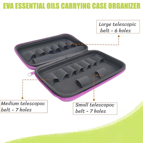 BLIRITEL Essential Oil Carrying Case - Hard Shell Organizer for 15 Bottles