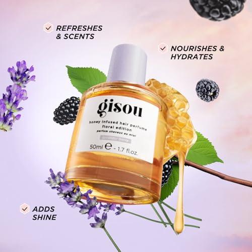 Gisou Honey Infused Hair Perfume Mini ? Long-Lasting Hair Fragrance with Mirsalehi Honey & Argan Oil, Lavender Berry, 15ml
