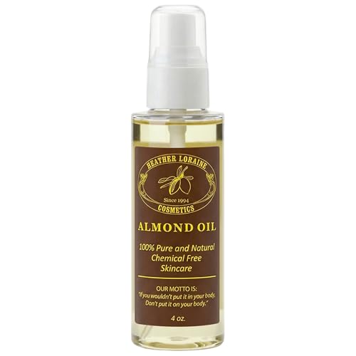 Heather Loraine Almond Oil 4 Fl Oz Fragrance-Free Skin & Hair Moisturizer