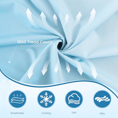 LUXEAR Cooling Pillow Cases - 2 Pack, Standard Size, Gradient Design