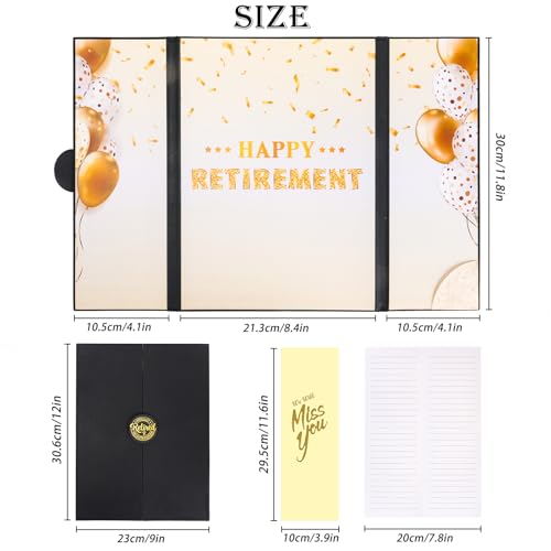 Jumbo Retirement Signature Book with Extra Card & Pocket