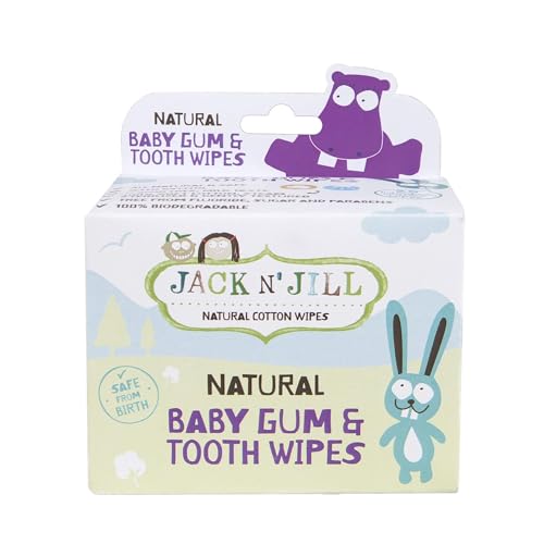 Jack N' Jill Natural Baby Gum & Tooth Wipes - 25 Individually Wrapped Count