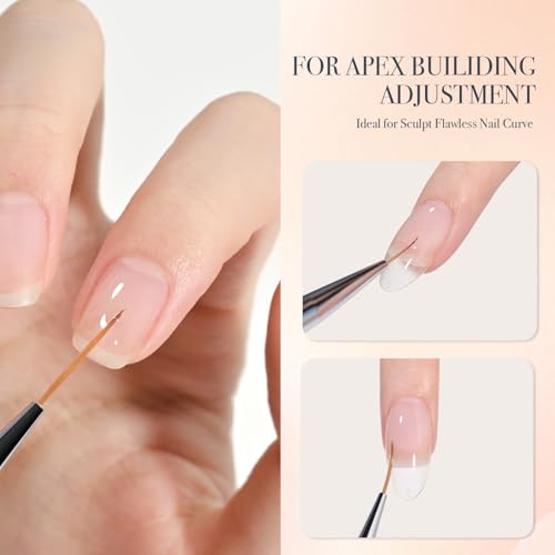 Professional Nail Art Liner Brush Set - 5 Sizes for Detailed Designs