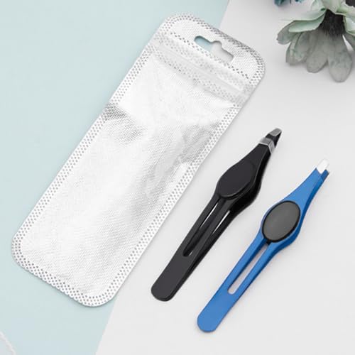 Ergonomic Stainless Steel Slant Tip Tweezers for Arthritis Relief