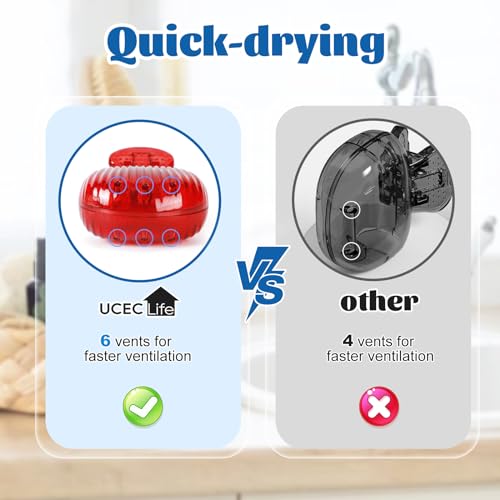 UCEC Travel Toothbrush Head Covers - 6 Pack Caps for Manual & Electric Brushes