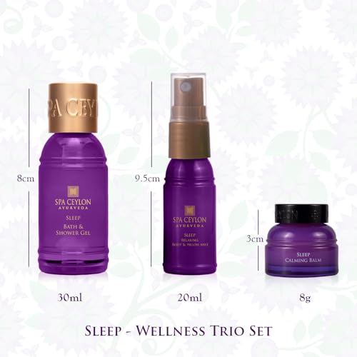 SPA CEYLON Sleep Wellness Trio Set - Ayurvedic Calming Body Care Essentials