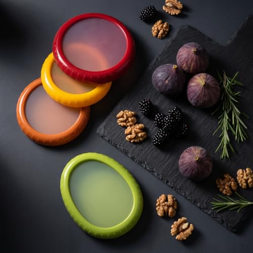 Avocado Saver & Tomato Holder Set - 4 Reusable Food Storage Containers