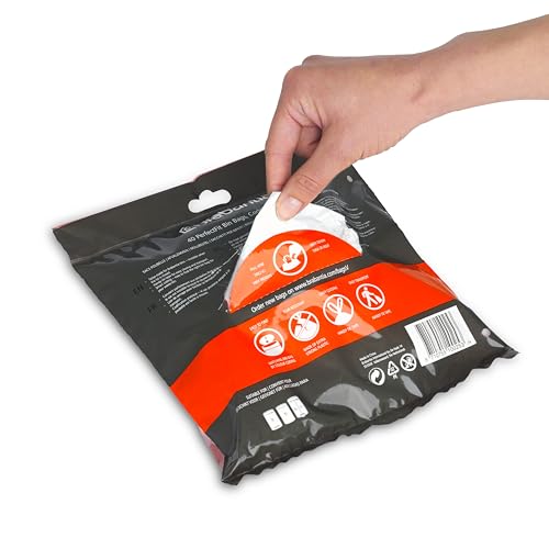 Brabantia PerfectFit Size V Trash Bags - 40 Thick Liners with Drawstring