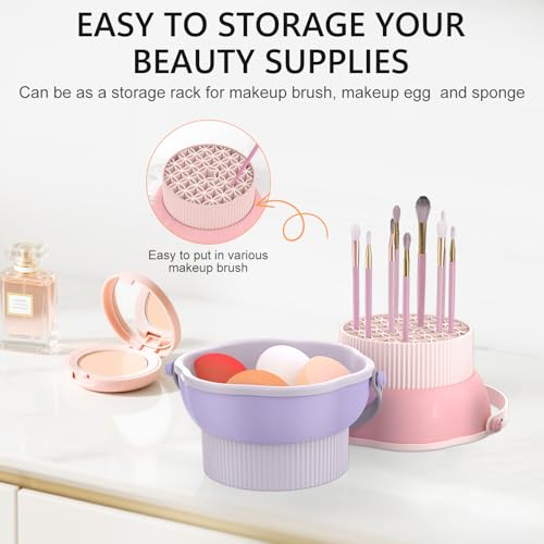 Senbowe 3-in-1 Silicone Makeup Brush Cleaner Mat & Bowl