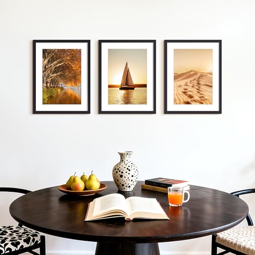 Upsimples 13x17 Picture Frame - Classic Black Wall Decor