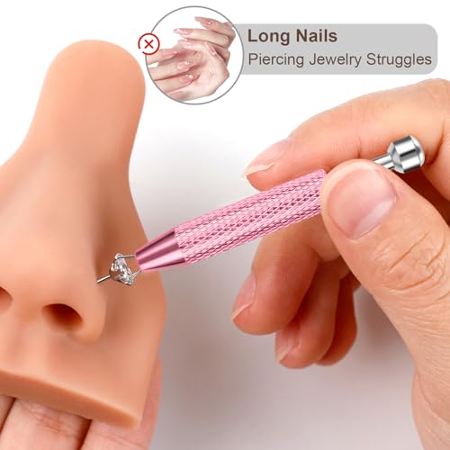 2Pcs Stainless Steel Piercing Ball Grabber Tool for Earrings