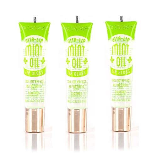 Ruby Kisses Vita-Lip Clear Lip Gloss 3 Pack - Mint Oil