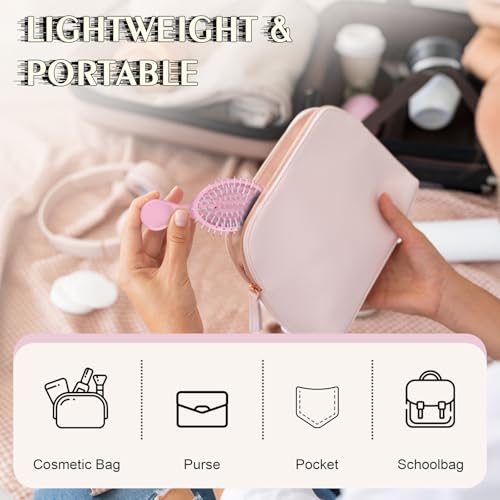 12-Piece Unicorn Mini Detangler Hair Brush Set for Travel and Party Favors