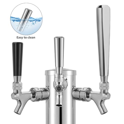 Stainless Steel Beer Tap Handle - Upgraded 3/8” Thread Kegerator Accessory