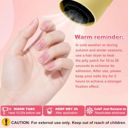 Ivtor Double-Sided Jelly Nail Adhesive Tabs - 30 Sheets (720 Tabs)