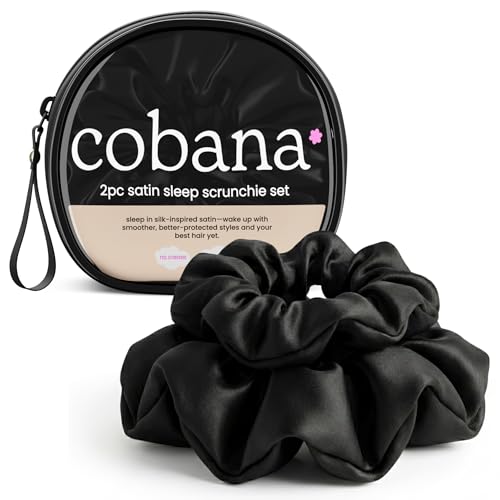 Cobana Satin Hair Scrunchie Gift Set – No Damage Silk Ties for Crease-Free Styling