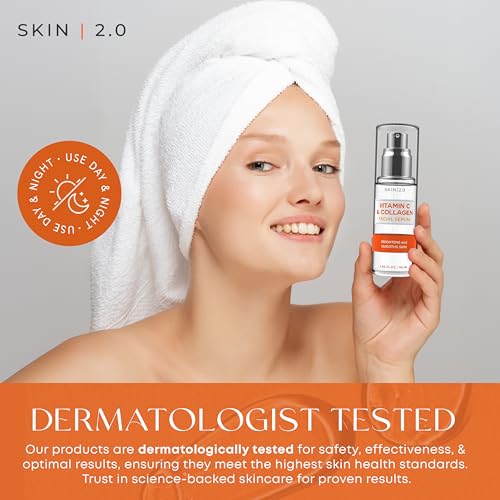 Skin 2.0 Vitamin C Serum for Face - Anti-Aging & Dark Spot Remover, 1.69 oz