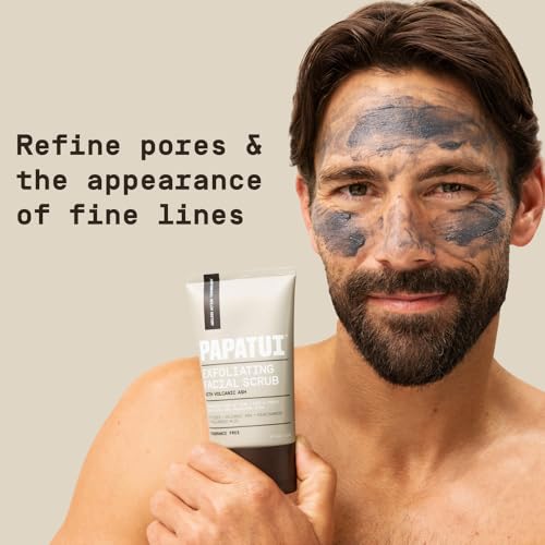 PAPATUI Men's Exfoliating Face Scrub with Volcanic Ash - 4 oz