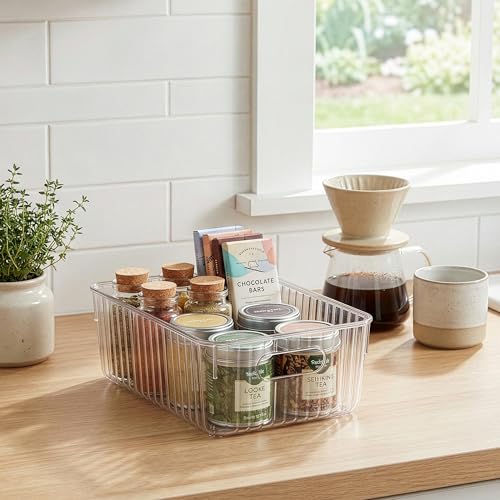 BINO The Gatsby Collection Small Clear Plastic Storage Bins