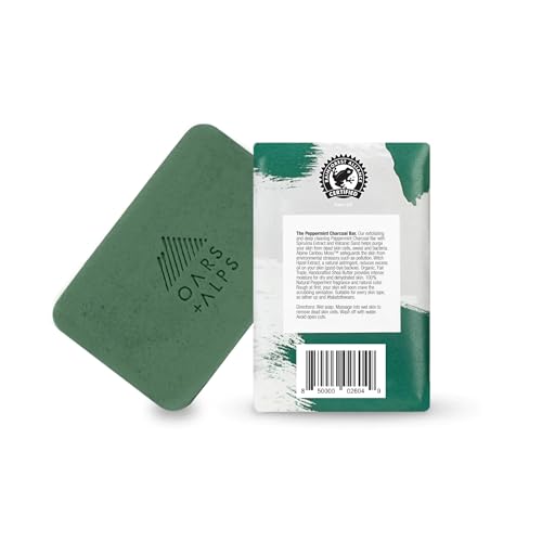 Oars + Alps Men's Exfoliating Bar Soap - Peppermint, 1 Pack
