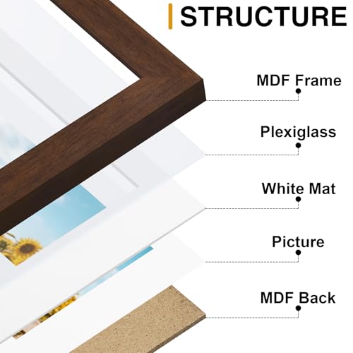 Brown 3-Photo Collage Frame for 5x7 Pictures | decorUhome