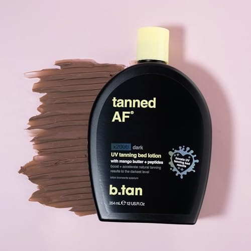 B.TAN Dark UV Tanning Lotion - Indoor/Outdoor Bronzer & Accelerator