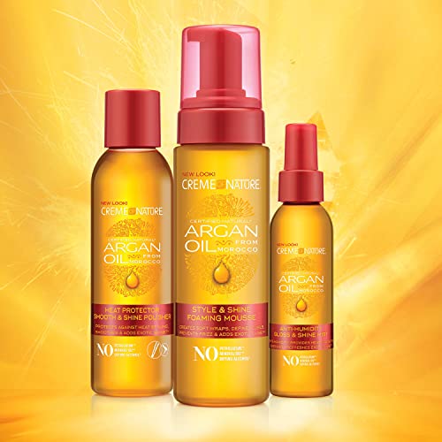 Creme of Nature Heat Protector & Shine Polisher with Argan Oil, 4 fl oz (2 Pack)