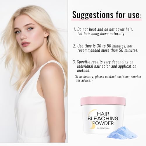 COSMTEK Blue Hair Bleaching Powder 200g (9.12 oz) - Quick & Even Lightening