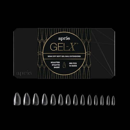 Aprés Gel-X Stiletto Nail Tips - Sculpted Short, 280 Count