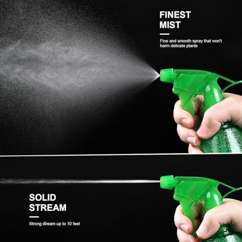 Bealee 3-Pack 16 Oz Multicolor Spray Bottles with Mist & Stream Nozzles - Red, Blue, Green